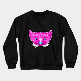 cute pine marten face cartoon Crewneck Sweatshirt